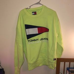 Neon tommy jean sailing gear crew neck
